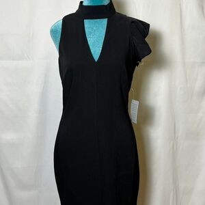 NWT Adelyn Rae Asymmetrical Ruffle LBD